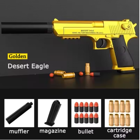 GoldStorm X – Pistola Educativa de Juguete con Expulsión Real y Balas de Espuma Suave