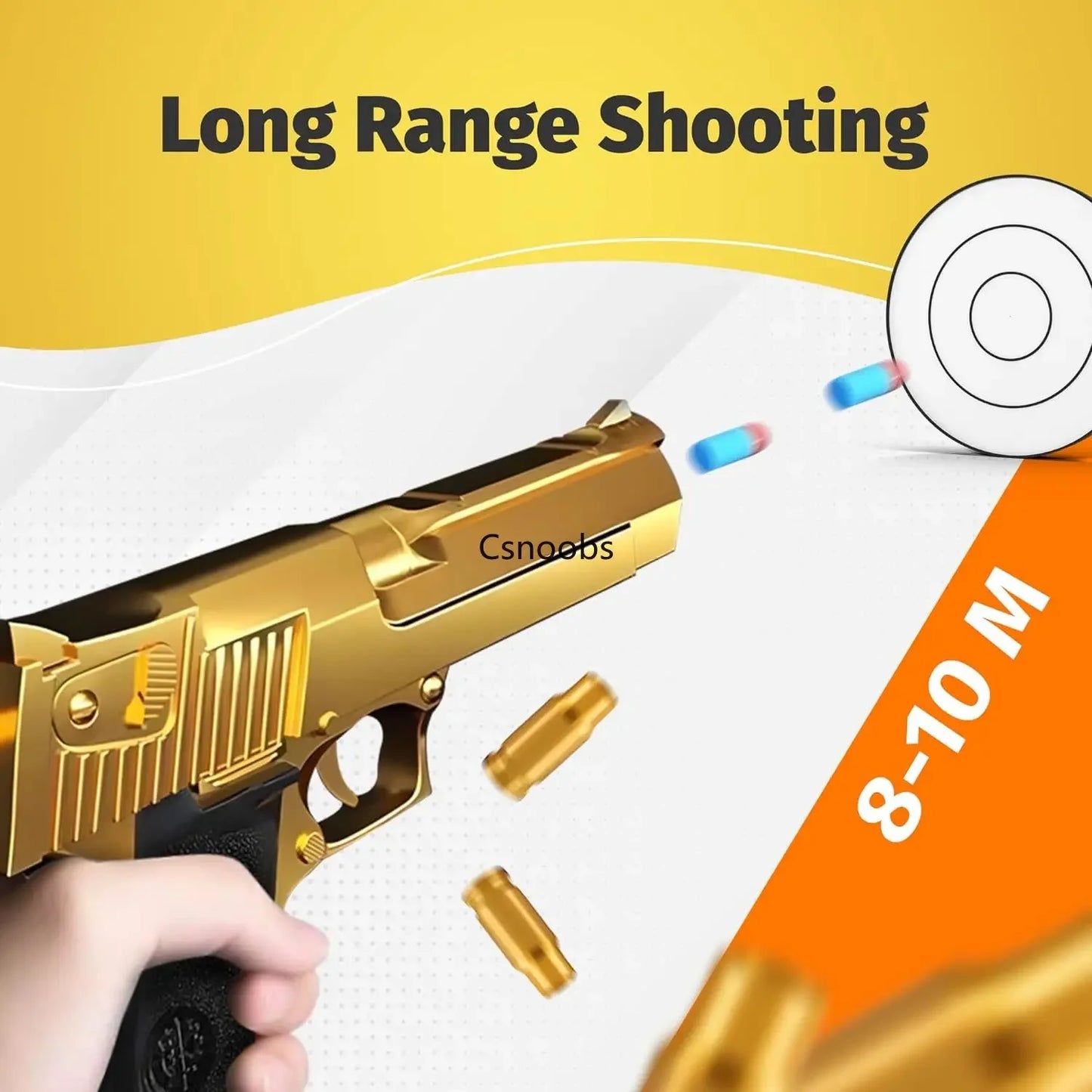 GoldStorm X – Pistola Educativa de Juguete con Expulsión Real y Balas de Espuma Suave