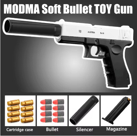 GoldStorm X – Pistola Educativa de Juguete con Expulsión Real y Balas de Espuma Suave